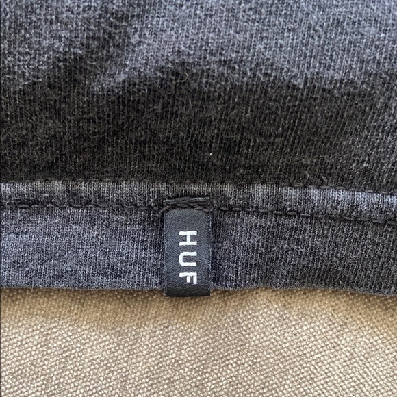 Skate HUF Gray Short Sleeve Tee with Triangle Graphic - Picture 4 of 4